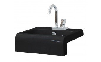 Умивальник на стільницю ArtCeram La Fontana, glossy black (LFL0040300)