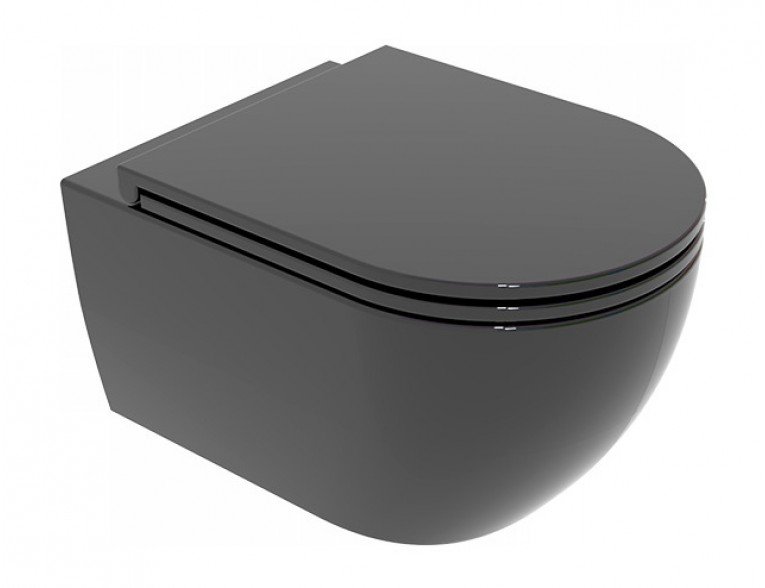 Підвісний унітаз GSG LIKE 52,5 см Smart Clean glossy Black (LKWCSO002)