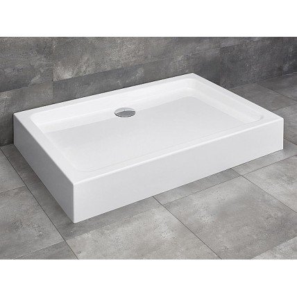 Душовий піддон прямокутний Radaway Laros D Compact 80x90x17 см, білий (SLD8917-01)