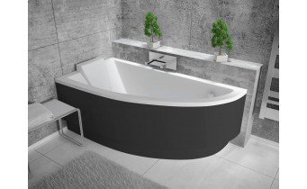 Ванна акрилова Besco Praktika 150x70 L, асиметрична + чорна панель (WAP-150-NL-BL) Ванна акрилова Besco Praktika 150x70 L, асиметрична + чорна панель (WAP-150-NL-BL)