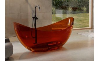 Ванна овальна окремостояча з матеріалу ResiCast Besco Axya Earth Rust 180x80x75 см, + сифон Chrome, Охра, коричнево-червона, прозора ванна (WAA-180-ERC) Ванна овальна окремостояча з матеріалу ResiCast Besco Axya Earth Rust 180x80x75 см, + сифон Chrome, Охра, коричнево-червона, прозора ванна (WAA-180-ERC)