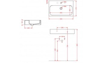 Підвісний умивальник ArtСeram Block, matt white (BKL0010500)
