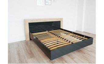 Двоспальне ліжко Embawood Capri / Капрі 140x200, Дуб сонома/сірий (EW5)
