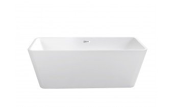 Окремостояча акрилова ванна Besco Evita 160x80 з сифоном click / clack, чорний (WAS-160-ECZ)