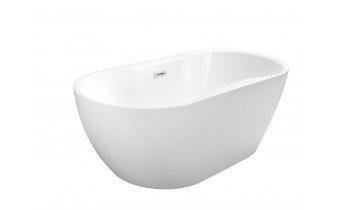 Окремостояча акрилова ванна Besco Navia 150x80 з сифоном click / clack, золотий (WAS-150-NZL)
