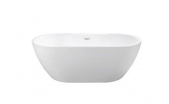 Окремостояча акрилова ванна Besco Navia 150x80 з сифоном click / clack, золотий (WAS-150-NZL)