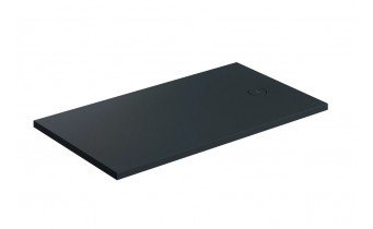 Душовий піддон, камяний Omnires Aquarock M+ 80x160 см, антиковзкий, прямокутний, Чорний матовий