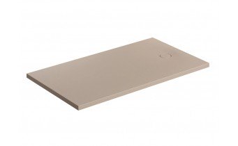 Душовий піддон, камяний Omnires Aquarock M+ 80x160 см, антиковзкий, прямокутний, Бежевий матовий