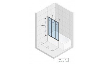 Шторка для ванни Riho SCANDIC Alta 1000x1400 мм (GI0100100)