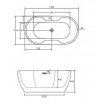 Окремостояча акрилова ванна Besco Navia 150x80 з сифоном click / clack, золотий (WAS-150-NZL) Окремостояча акрилова ванна Besco Navia 150x80 з сифоном click / clack, золотий (WAS-150-NZL)