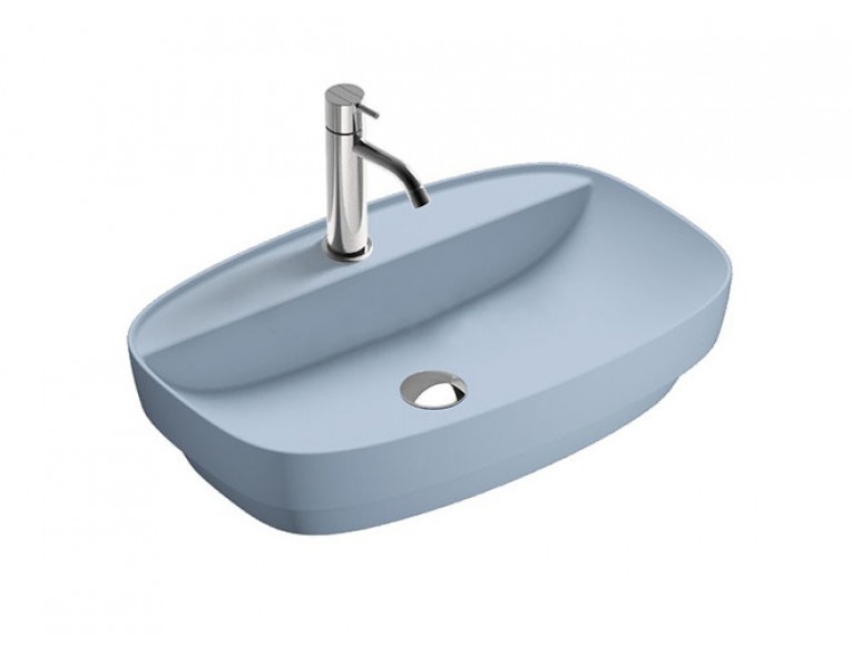 Умивальник на стільницю Catalano Colori Green Lux 65 синій (165GRLXAS)