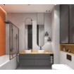Дзеркало з LED підсвіткою у ванну Elita Sharon Long Cut 35/150 Black, 35x150x3,1 см (168508)