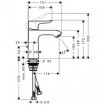 Змішувач для умивальника Hansgrohe Metris 110 (31080000)