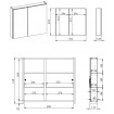 Підвісна тумба з дзеркалом у ванну (дзеркальна шафа) Elita Basic 70 2D, 70,6x61,8x12,9 см (904661)