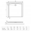 Піддон квадратний EXCELLENT Forma 1000x1000, низький (BREX.FOR10WHN)