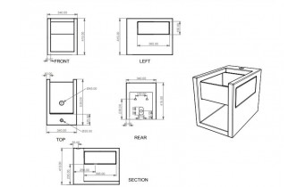 Підлогове біде GSG BOX 53 см glossy Pergamon (BXBI01013)