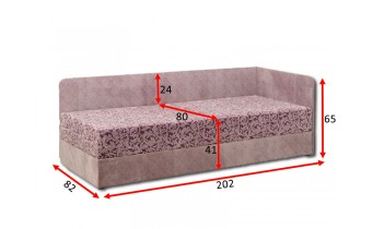 Односпальне ліжко ТМ Віка Болеро 80x200 (DR80)