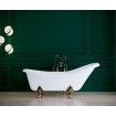 Окремостояча овальна ванна з мармуру Dremex Coco Gold 179x80,5x78,8 см, Gelcoat, білий глянцевий + сифон + ніжки