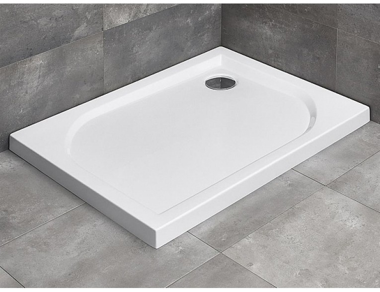 Душовий піддон прямокутний Radaway Delos D 80x75x4,5 см, білий (4D87545-02)