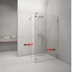 Фронтальна частина душової кабіни Radaway Euphoria Walk-in W3 100 (383132-01-01)