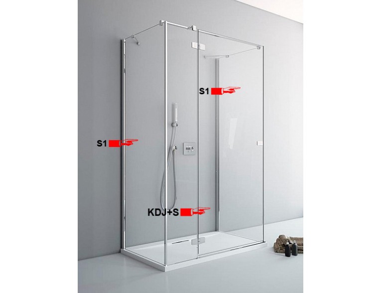 Двері для П-подібної душової кабіни Radaway Fuenta New KDJ+S S 110 ліві (384023-01-01L)