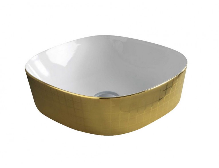 Умивальник на стільницю ArtCeram Ghost 42, gold mosaic (GHL0010159)
