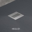 Душовий піддон, камяний Radaway Kyntos F 210x100 см, антрацит (HKF210100-64) Душовий піддон, камяний Radaway Kyntos F 210x100 см, антрацит (HKF210100-64)