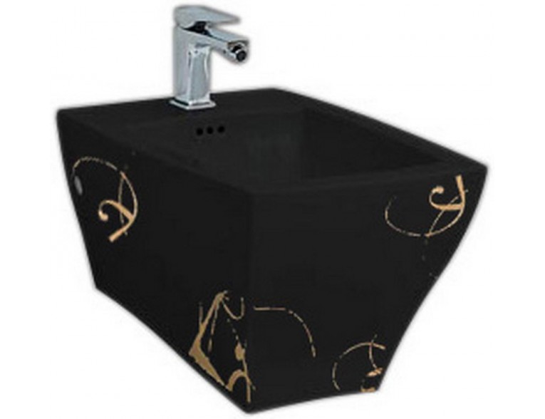 Підвісне біде ArtCeram Jazz, gold lettering black (JZB0010306)