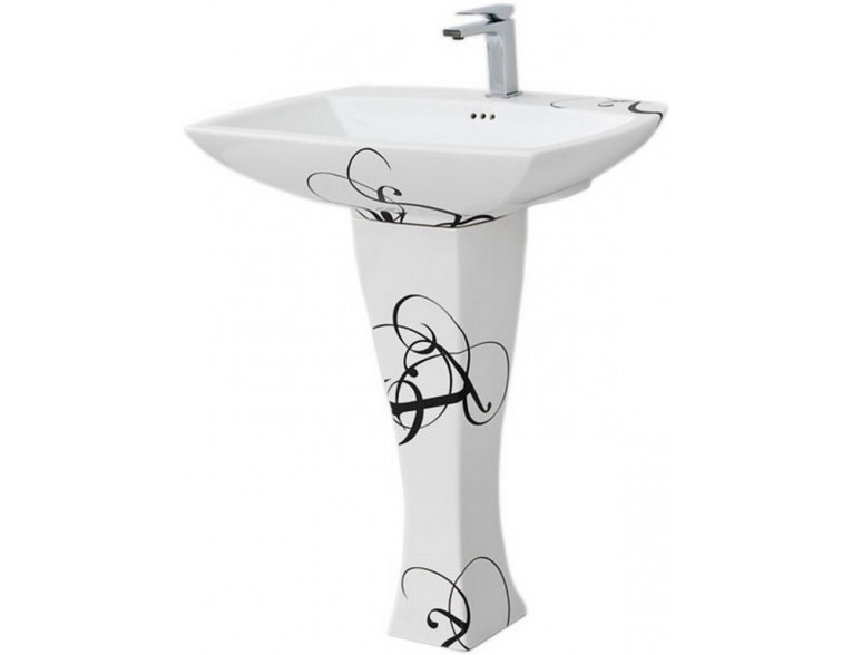 Підвісний умивальник ArtCeram Jazz, black lettering (JZL0040103)