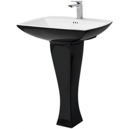 Підвісний умивальник ArtCeram Jazz, black white (JZL0030150)
