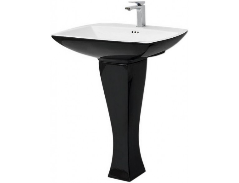 Підвісний умивальник ArtCeram Jazz, black white (JZL0030150)