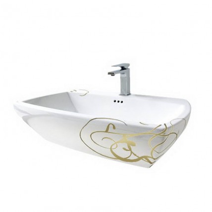 Підвісний умивальник ArtCeram Jazz, gold lettering (JZL0050106)