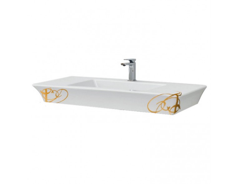 Підвісний умивальник ArtCeram Jazz, gold lettering (JZL0150106)