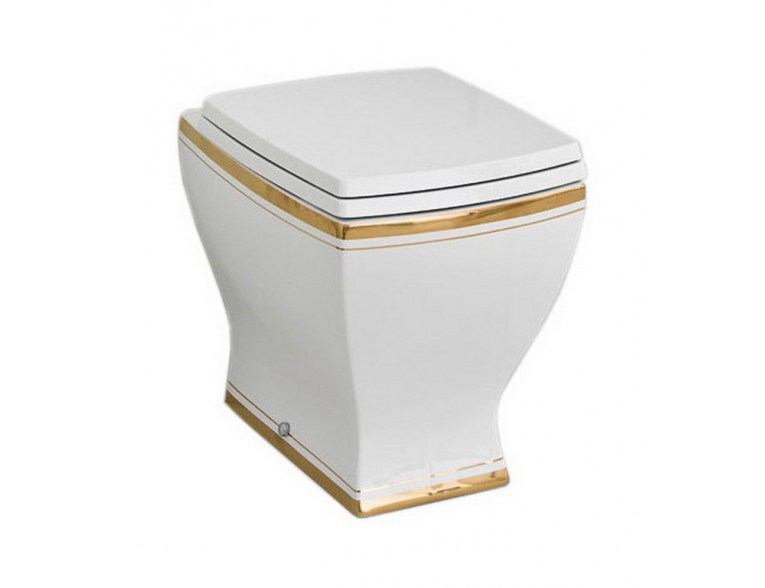 Підлоговий унітаз ArtCeram Jazz, gold stripes (JZV0020111)