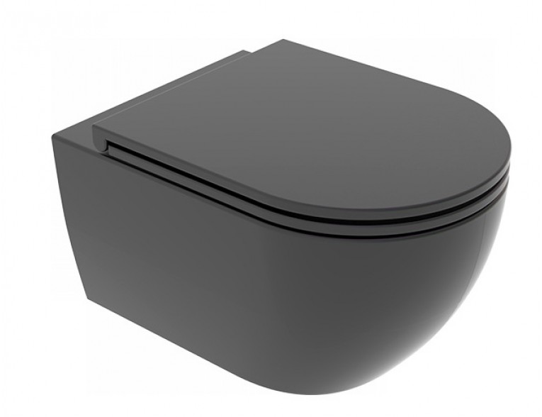 Підвісний унітаз GSG LIKE 52,5 см Smart Clean matt Black (LKWCSO003)