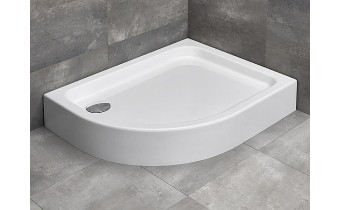 Душовий піддон асеметричний Radaway Laros E Compact 100x80x17 см, Правий, білий (SLE81017-01R) Душовий піддон асеметричний Radaway Laros E Compact 100x80x17 см, Правий, білий (SLE81017-01R)