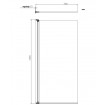 Душова шторка на ванну Omnires Kenton 70x140 см, на 1 секцію, прозоре скло, профіль хромований (MP75CRTR)