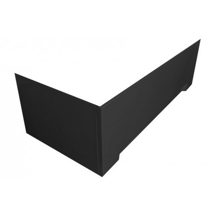 Панель для ванни Besco універсальна UNI 180 Black / Чорна, фронтальна + кріплення до обох панелей, екран для ванни (OAP-180UNIC)
