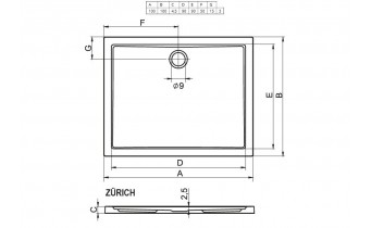 Душовий піддон Riho Zurich 260 1000х1000, білий (DA68)