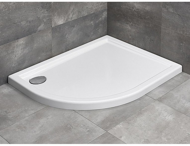 Душовий піддон асеметричний Radaway Tasos Plus E 100x80 см, Правий, білий (STE1086-30R)