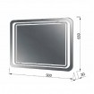 Прямокутне дзеркало з LED підсвіткою у ванну UWiS Duet Z-900, 90х65x3 см Прямокутне дзеркало з LED підсвіткою у ванну UWiS Duet Z-900, 90х65x3 см