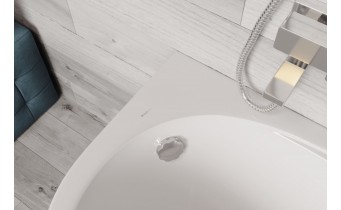 Ванна акрилова Vagnerplast Flora 150x100 см R, Правостороння (VPBA151FLA3PX-01)
