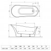 Ванна Radaway Creta окремостояча 180×80×78/65 (WA1-43-180×080U)