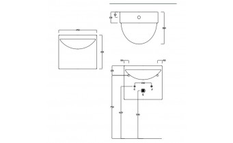 Підвісний умивальник ArtCeram Oneshot wall mini, white (WLL0010100)