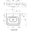 Врізний умивальник Ravak Chrome 550 (XJG01155000) Врізний умивальник Ravak Chrome 550 (XJG01155000)