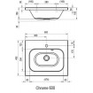 Умивальник Ravak Chrome 600 з переливом (XJG01160000)