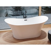 Окремостояча акрилова ванна Besco Amber 170x80 з сифоном click / clack, білий (WAS-170-ABB)