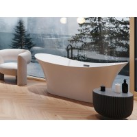 Окремостояча акрилова ванна Besco Amber 170x80 з сифоном click / clack, білий (WAS-170-ABB)