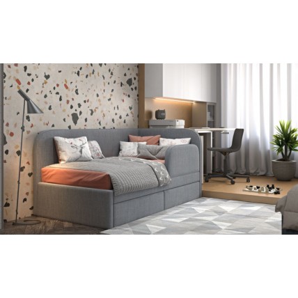 Дитяче ліжко WoodSoft Bari SimG / Барі СімГ 80x190, З шухлядами та ортопедичною основою (BR8-190-SHOR)