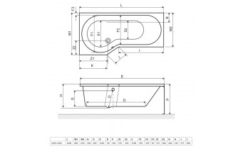 Ванна акрилова Excellent BeSpot 160x80/65 см, Лівостороння (WAEX.BSL16WH)